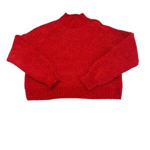 Divided size medium absolutely gorgeous incredibly soft red cropped sweater EUC